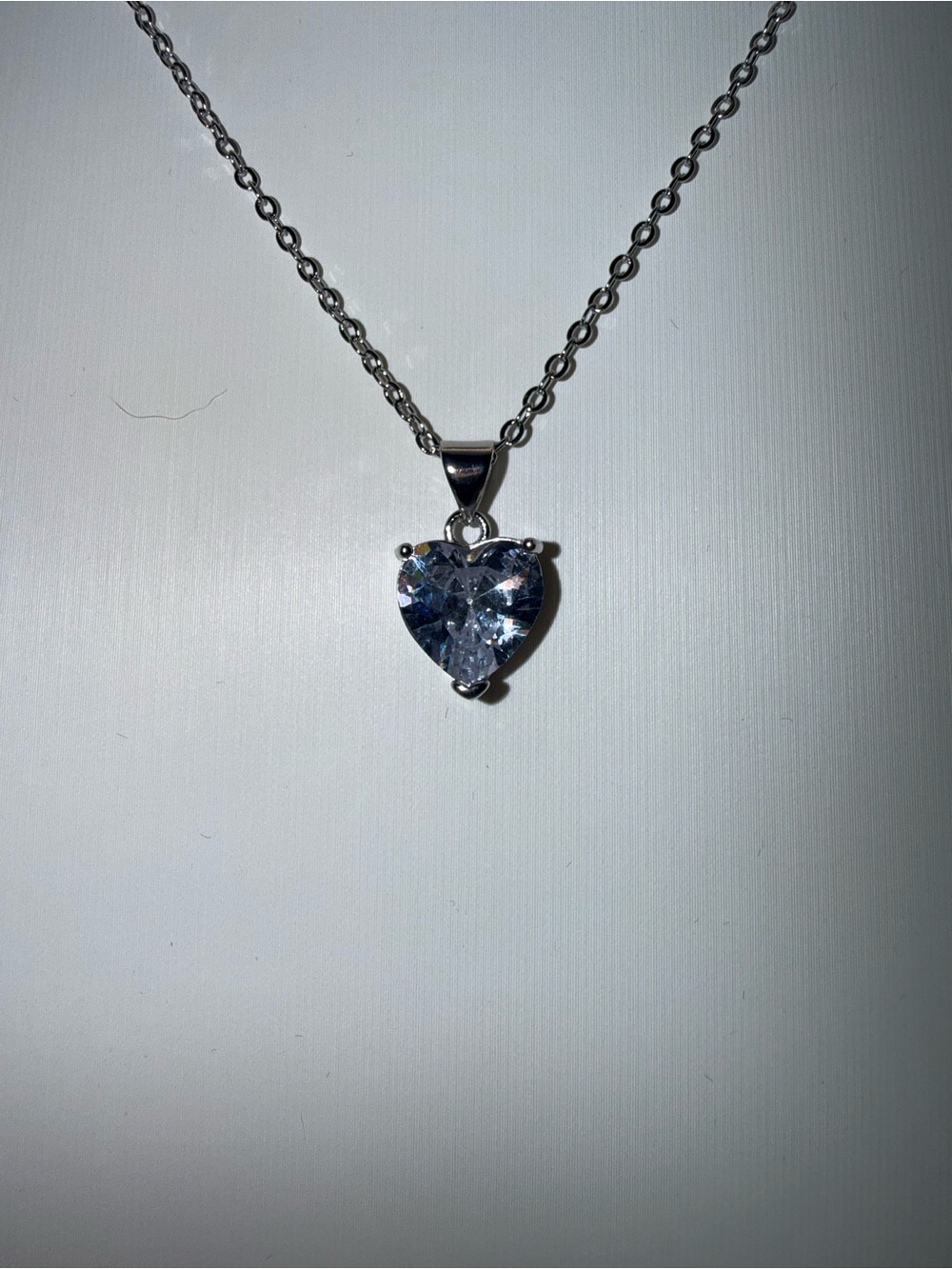 18K Gold Dipped Amethyst CZ Heart Pendant Necklace